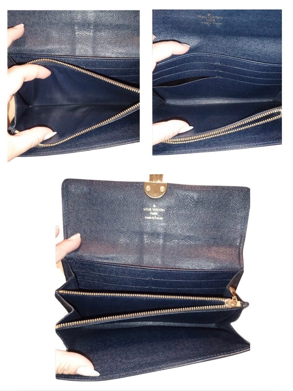 LOUIS VUITTON Mini Lin Monogram Clasp Wallet & Dust Bag, Authentic. EUC - Picture 14 of 17